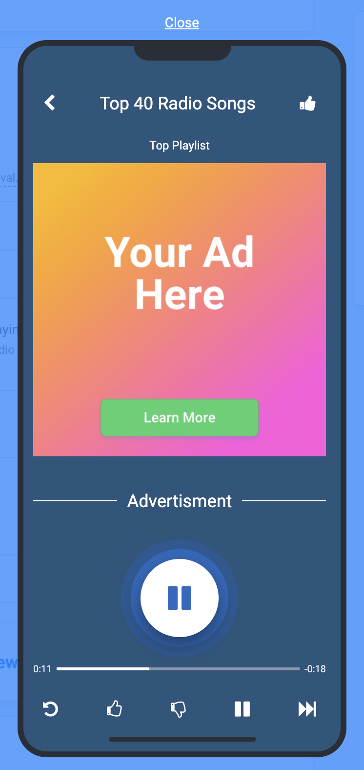 Preview Your Audio Ad Experience